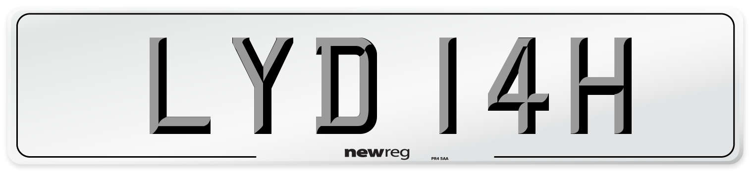 LYD 14H Number Plate from New Reg